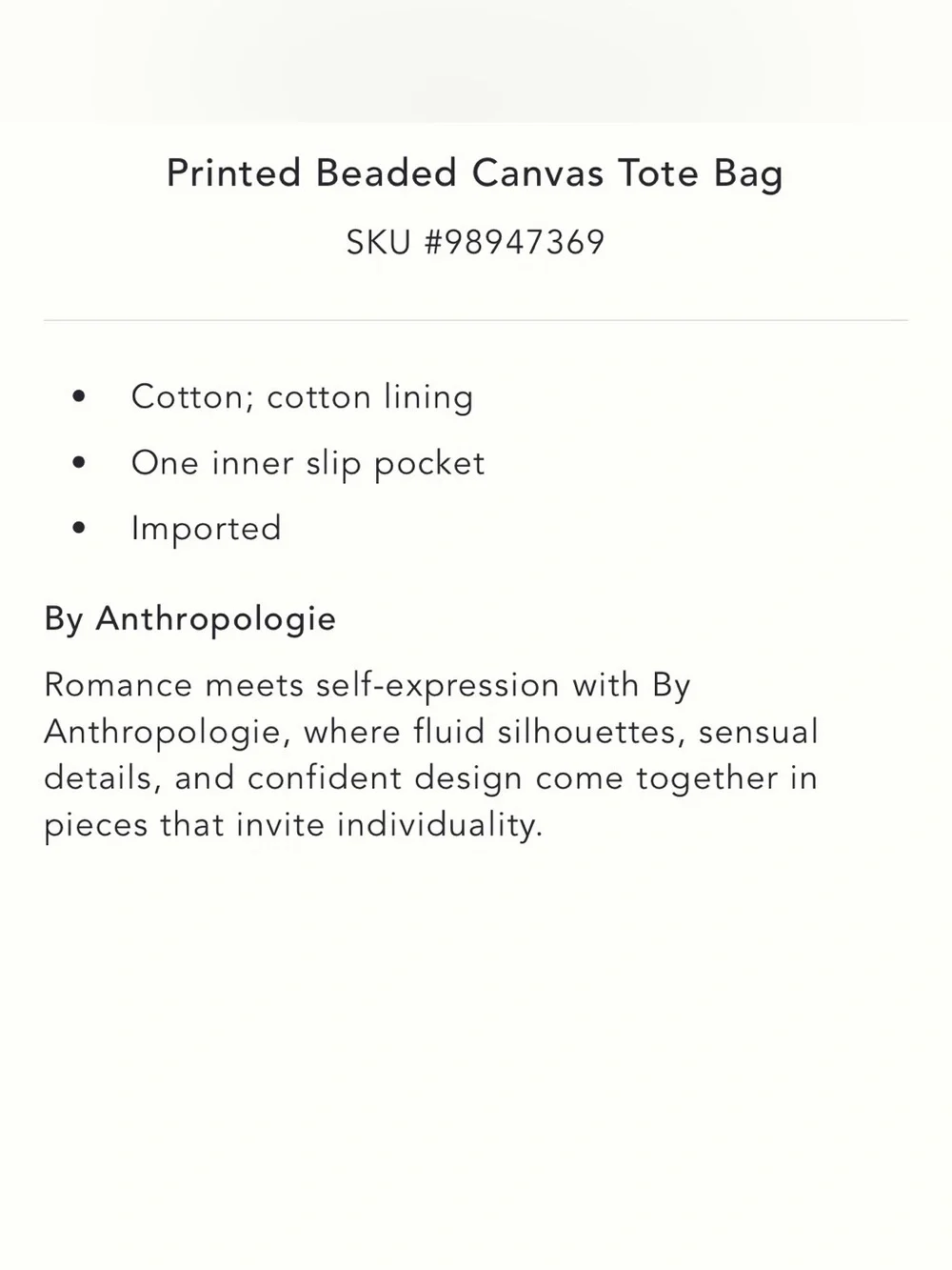 NwT Anthropologie printed beaded canvas bloody mary tote bag red stripes